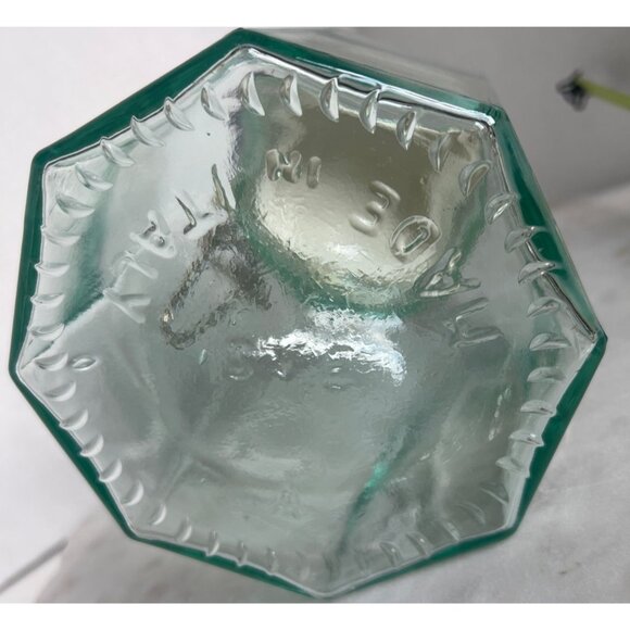 Hexagon Glass Storage Jar Made in Italy Fruit-Patterned Ceramic Hinged Lid - Picture 5 of 9